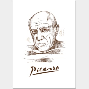 Pablo Picasso Hand drawn Portrait Posters and Art